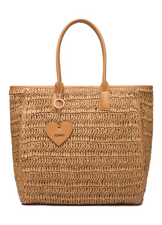 Geanta de dama, Jenny, bej, material plastic, One Size INTL