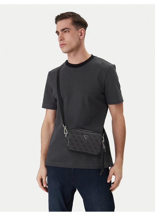 Férfi táska, Guess, ökológiai bőr, fekete, One Size INTL