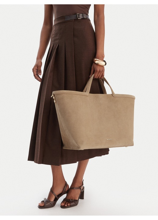 Geanta dama, Gino Rossi, piele naturala, bej, One Size INTL