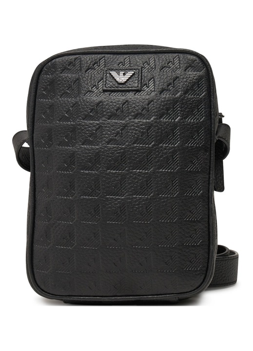 Férfi táska, Emporio Armani, valódi bőr, fekete, One Size INTL