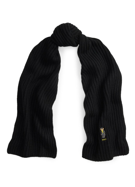 Esarfa dama, Polo Ralph Lauren, lana, negru, One Size INTL