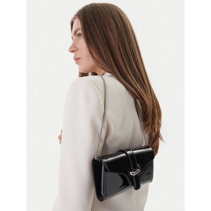 Női táska, Emporio Armani, valódi bőr, fekete, One Size INTL