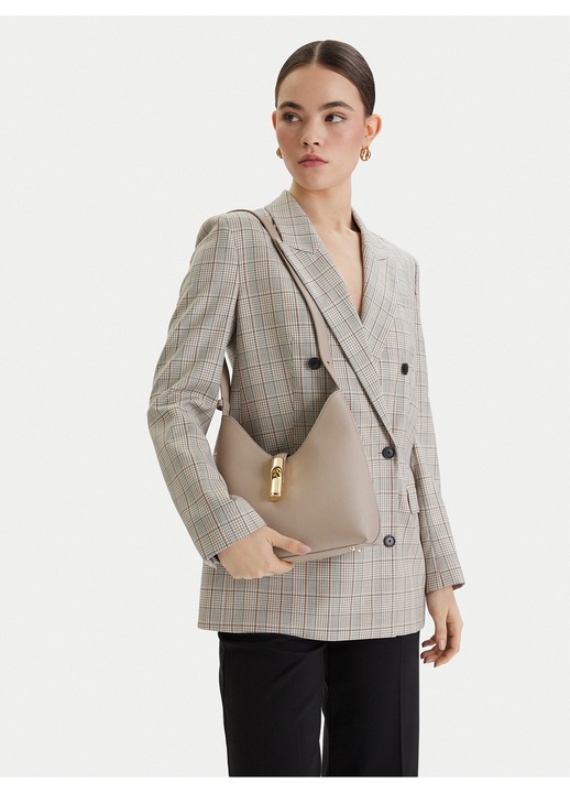 Дамска чанта, Furla, естествена кожа, бежова, Един размер INTL