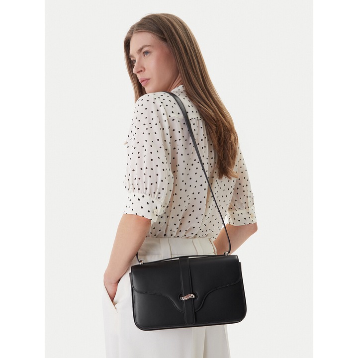 Дамска чанта, Emporio Armani, естествена кожа, черна, One Size INTL