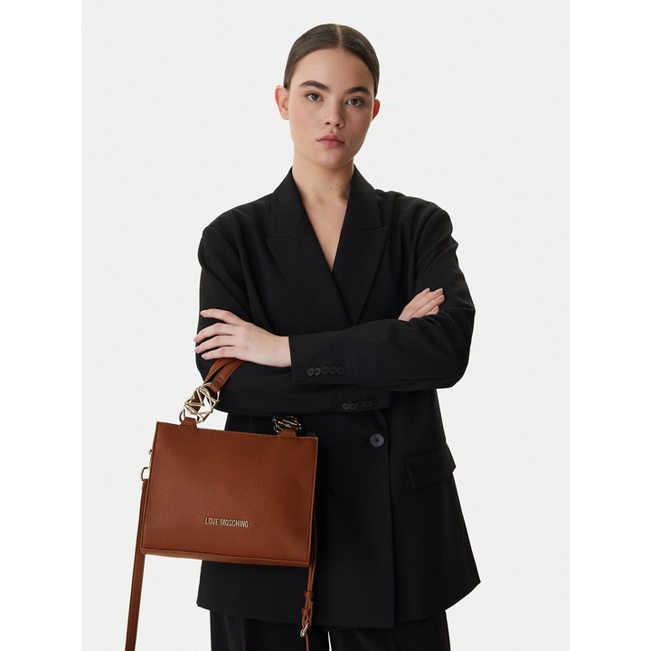 Geanta dama, Love Moschino, piele ecologica, maro, One Size INTL