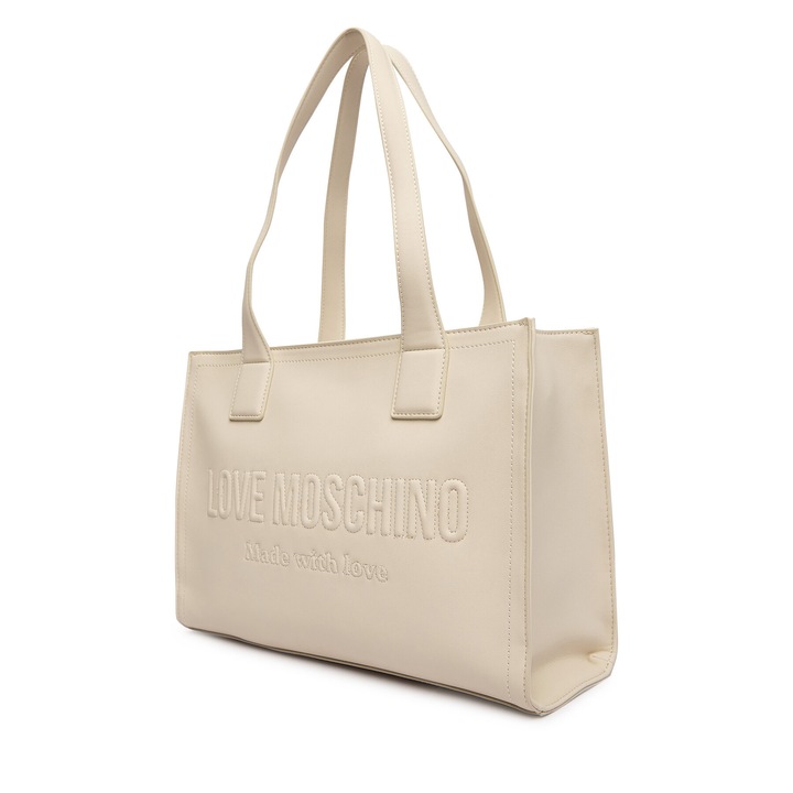 Geanta dama, Love Moschino, piele ecologica, bej, One Size INTL