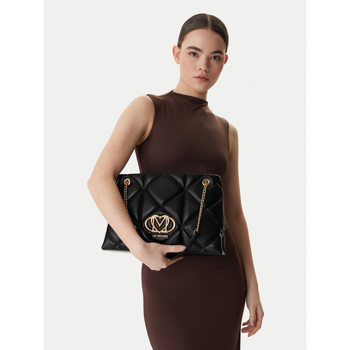 Női táska, Love Moschino, műbőr, fekete, One Size INTL