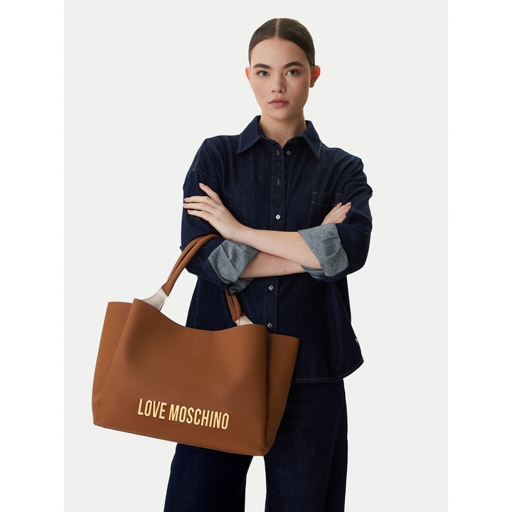 Női táska, Love Moschino, műbőr, barna, One Size INTL
