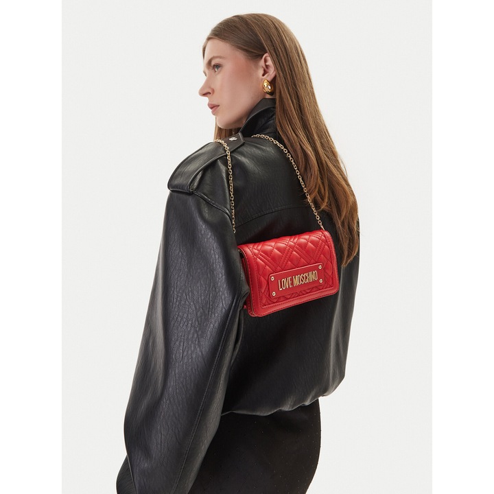 Geanta dama, Love Moschino, piele ecologica, rosie, One Size INTL