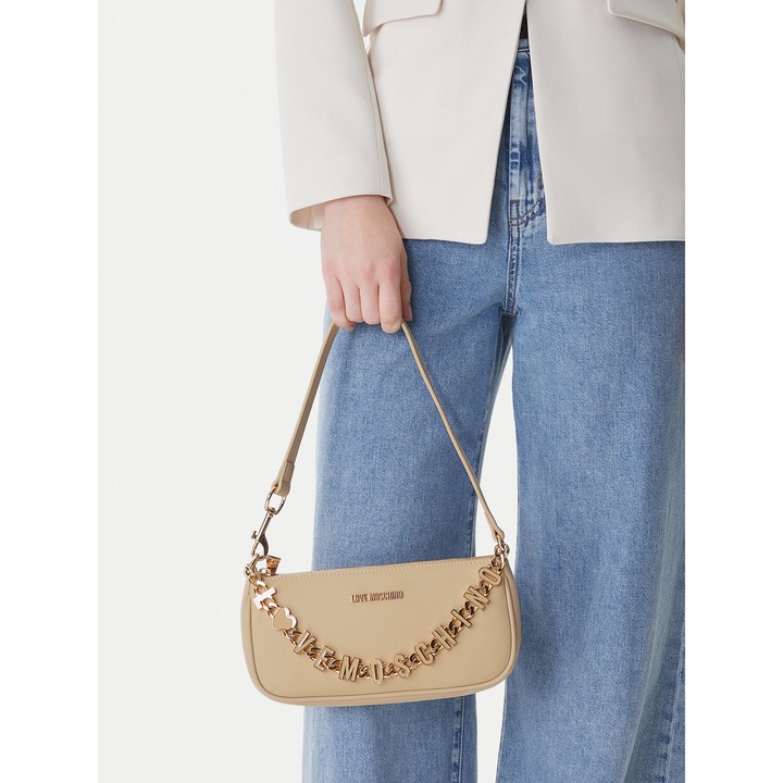 Geanta dama, Love Moschino, piele ecologica, bej, One Size INTL