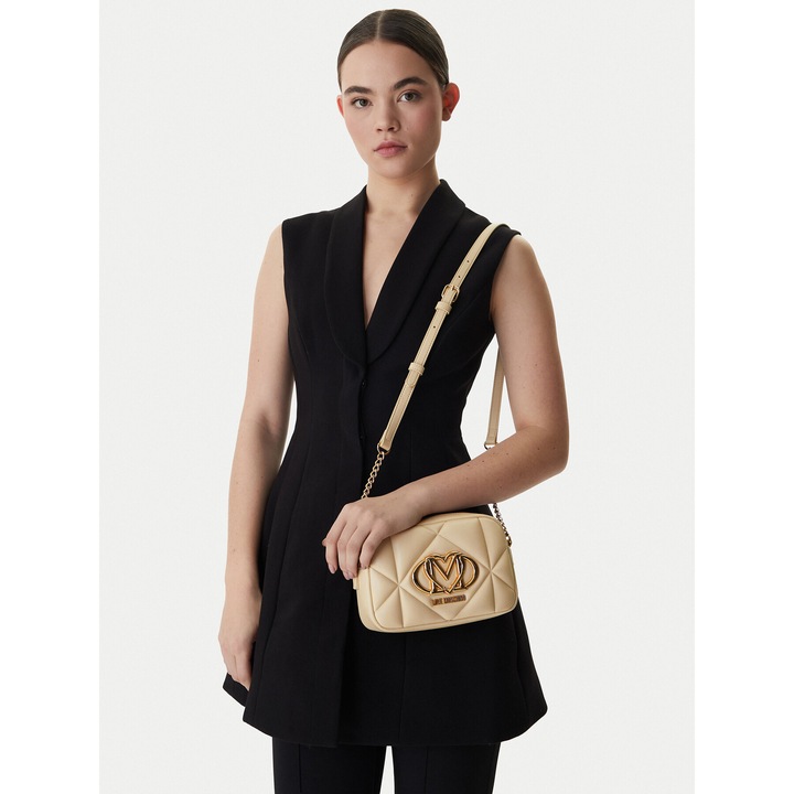 Geanta dama, Love Moschino, piele ecologica, bej, One Size INTL