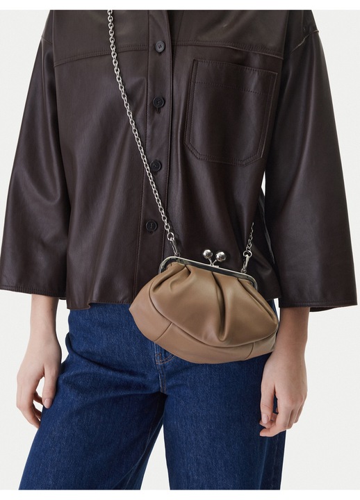 Női táska, Weekend Max Mara, természetes bőr, barna, One Size INTL