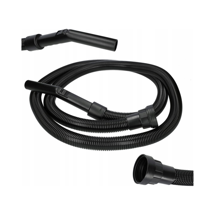 Furtun aspirator, AJS, 35mm, 340cm, negru