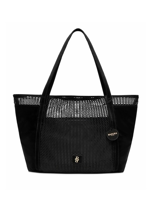 Női kézitáska, Badura, szintetikus, fekete, Egy méret