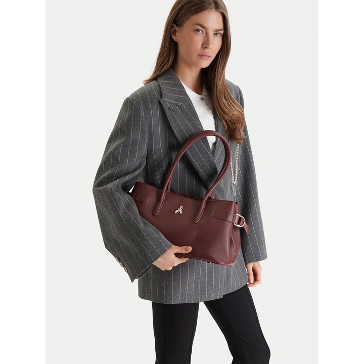 Női táska, Patrizia Pepe, természetes bőr, barna, One Size INTL