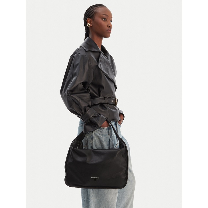 Női táska, Patrizia Pepe, természetes bőr, fekete, One Size INTL