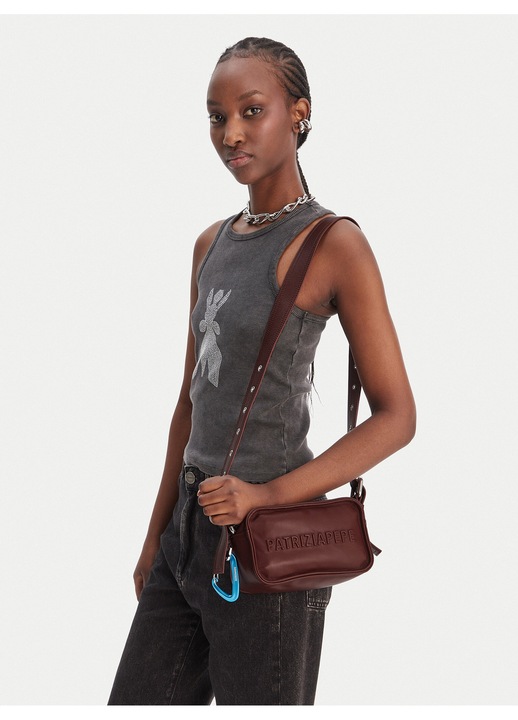 Női táska, Patrizia Pepe, természetes bőr, barna, One Size INTL
