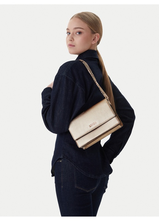 Geanta dama, Liu Jo, ecologica, auriu, One Size INTL