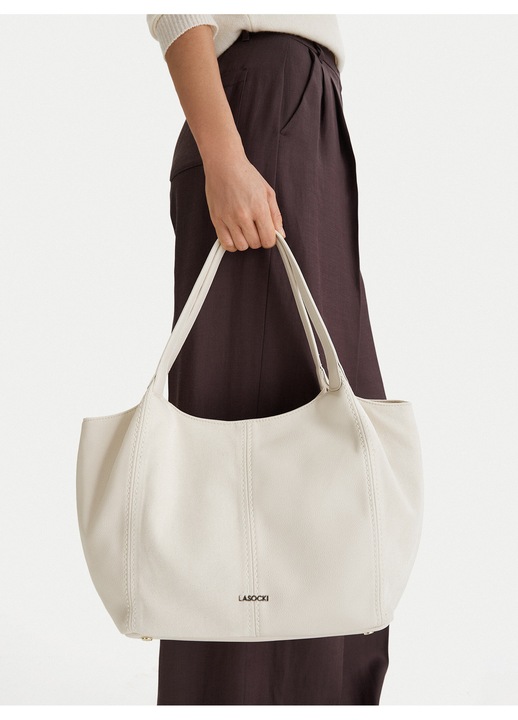 Geanta shopper, Lasocki, bej, One Size INTL