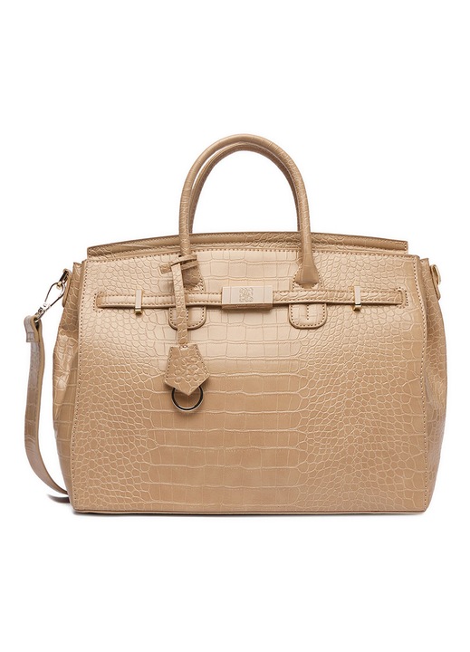 Geanta dama, Nine West, croco, bej, One Size INTL