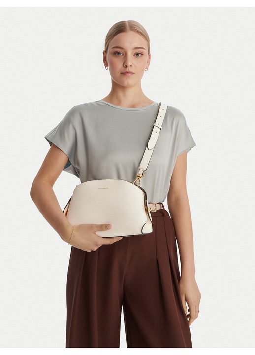 Női táska, Coccinelle, valódi bőr, bézs, One Size INTL