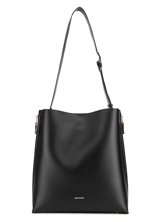 Geanta dama, Gino Rossi, neagra, One Size INTL, material sintetic, capacitate extinsa