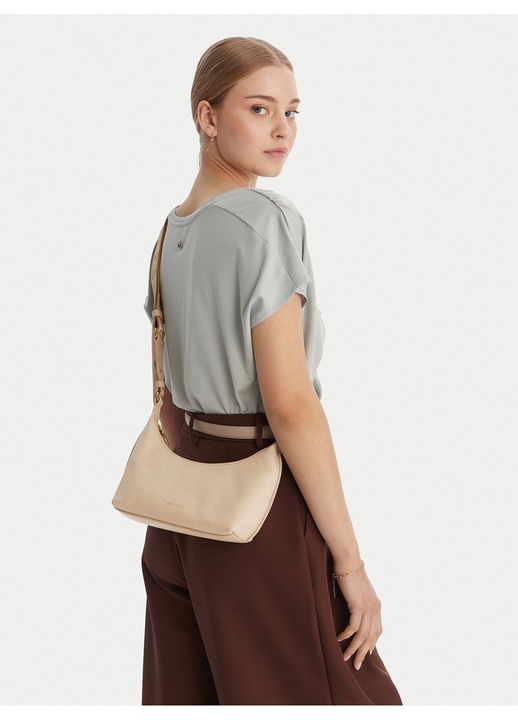 Női táska, Coccinelle, természetes bőr, bézs, One Size INTL