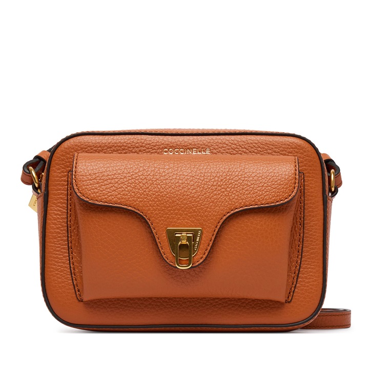 Női táska, Coccinelle, természetes bőr, barna, One Size INTL, szett védőzsákkal