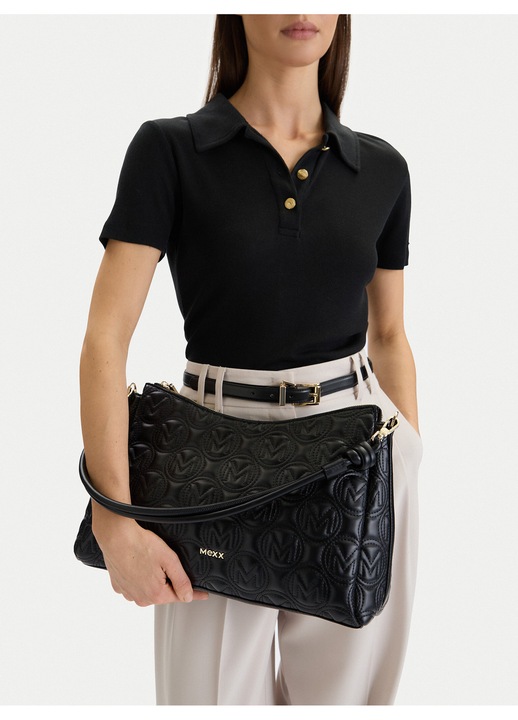 Geanta de umar, Mexx, neagra, dimensiune A4, material sintetic