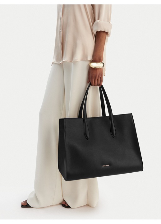 Geanta dama, Gino Rossi, piele naturala, negru, One Size INTL