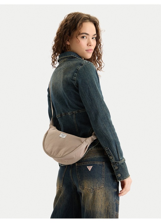 Női táska, Guess Jeans, szövet, barna, One Size INTL