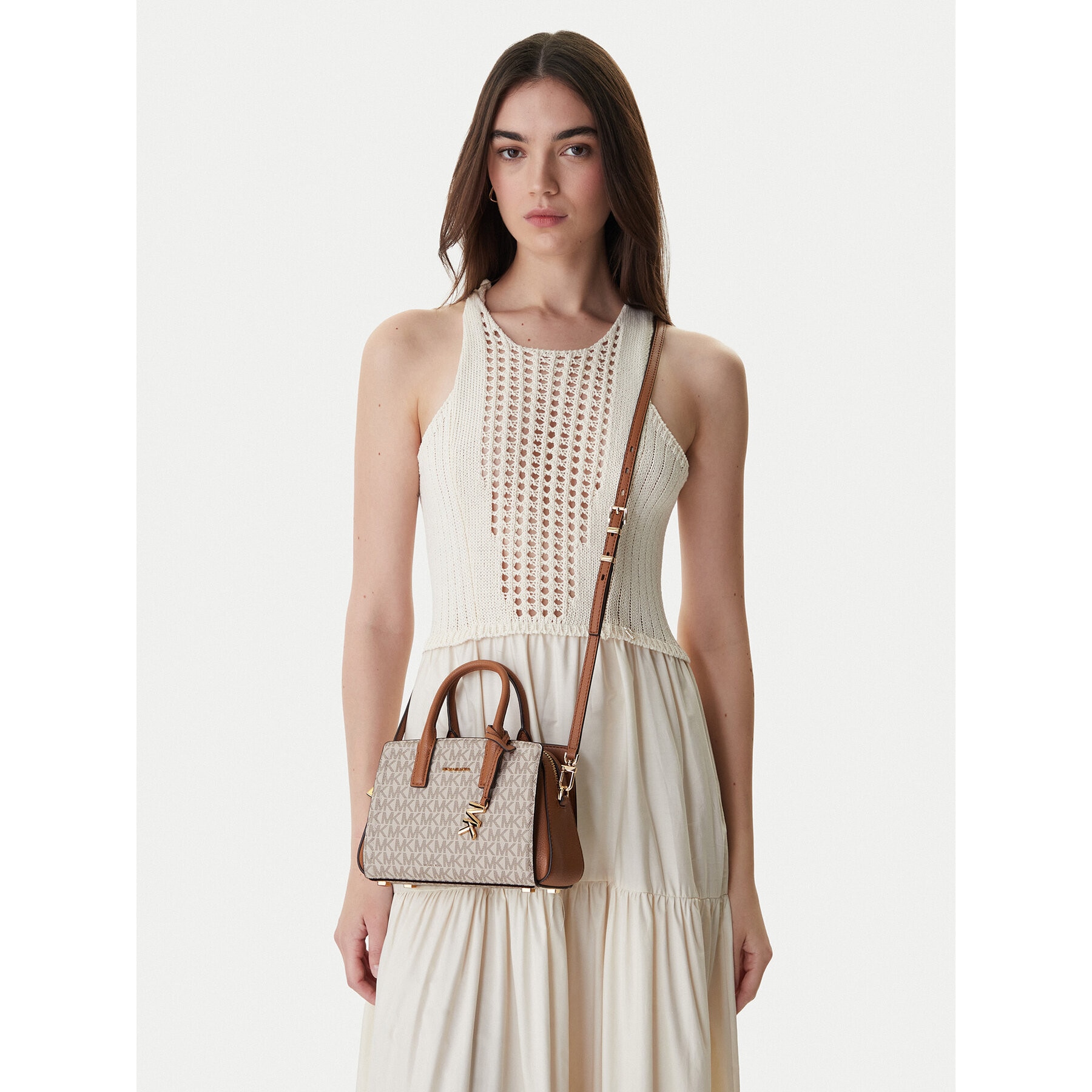 Geanta dama, Michael Michael Kors, ecologica, bej, One Size INTL