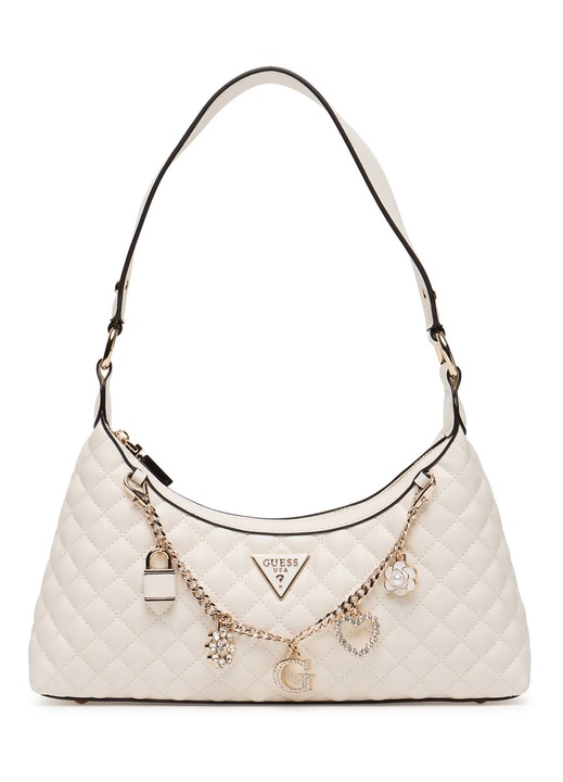 Női táska, Guess, ökológiai, bézs, One Size INTL, szett porzsákkal