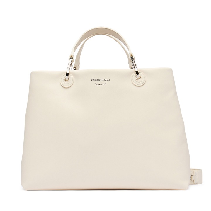 Дамска чанта, Emporio Armani, екологична кожа, бежова, One Size INTL