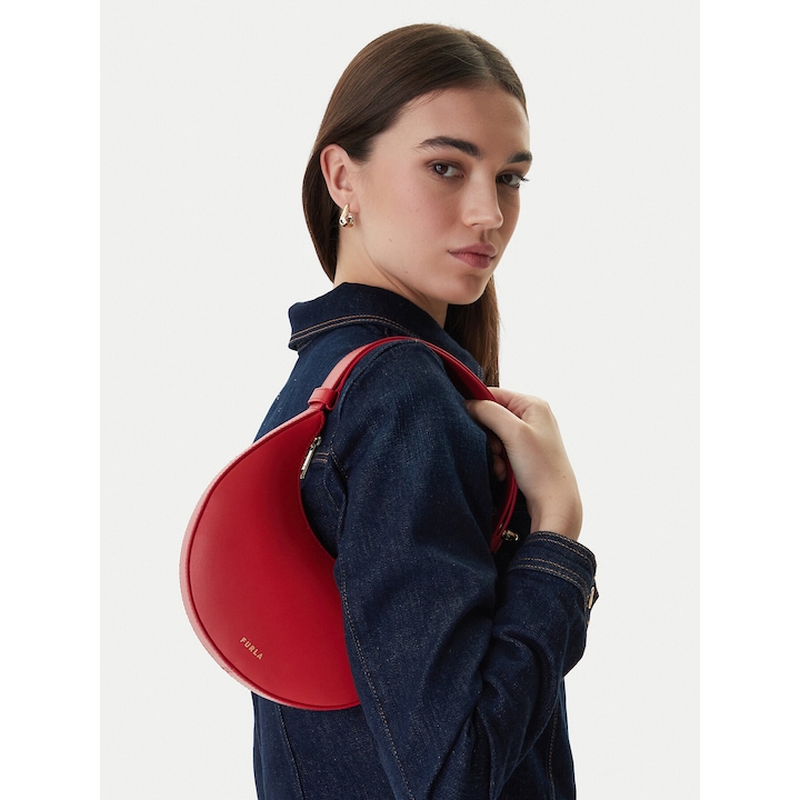 Geanta dama, Furla, piele naturala, rosie, One Size INTL