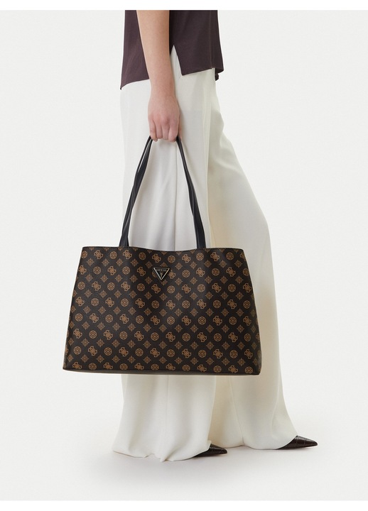 Geanta weekend pentru femei, Guess, ecologica, maro, One Size INTL