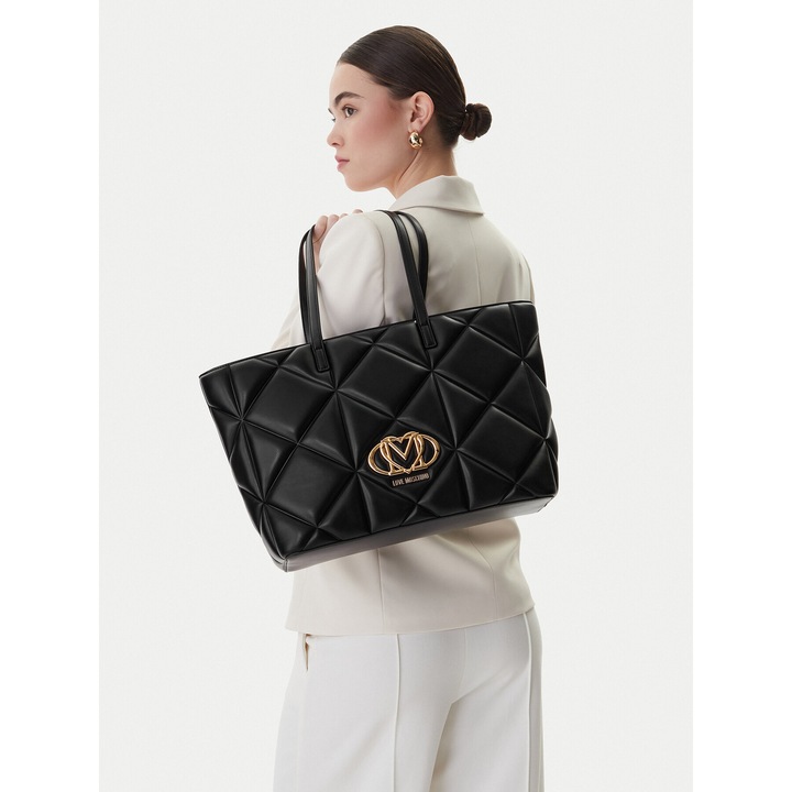 Női táska, Love Moschino, ökológiai bőr, fekete, One Size INTL