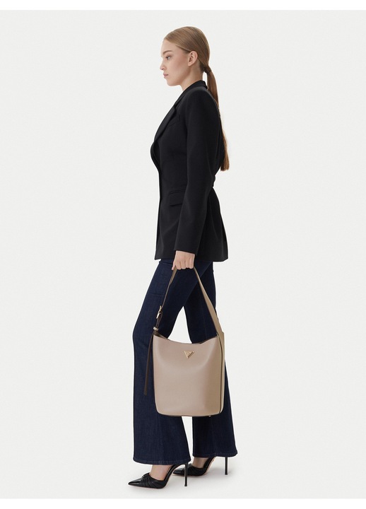 Női táska, Guess, ökológiai, bézs, One Size INTL, szett kiegészítő táskával