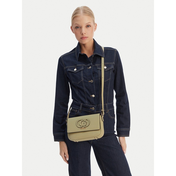 Női táska, Guess, ökológiai, zöld, One Size INTL