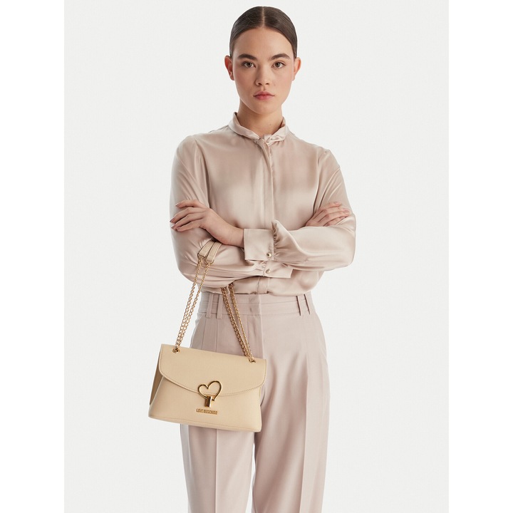 Geanta dama, Love Moschino, piele ecologica, bej, One Size INTL