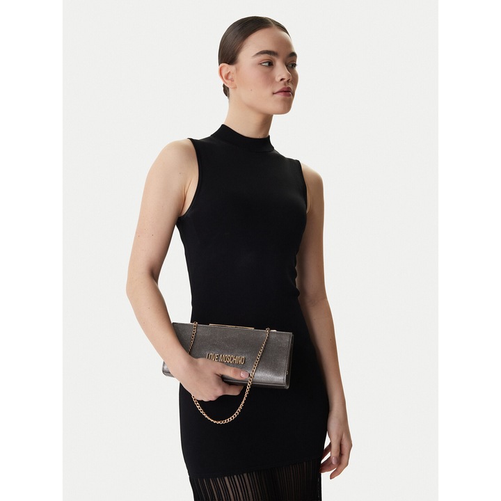 Geanta dama, Love Moschino, piele ecologica, gri, One Size INTL