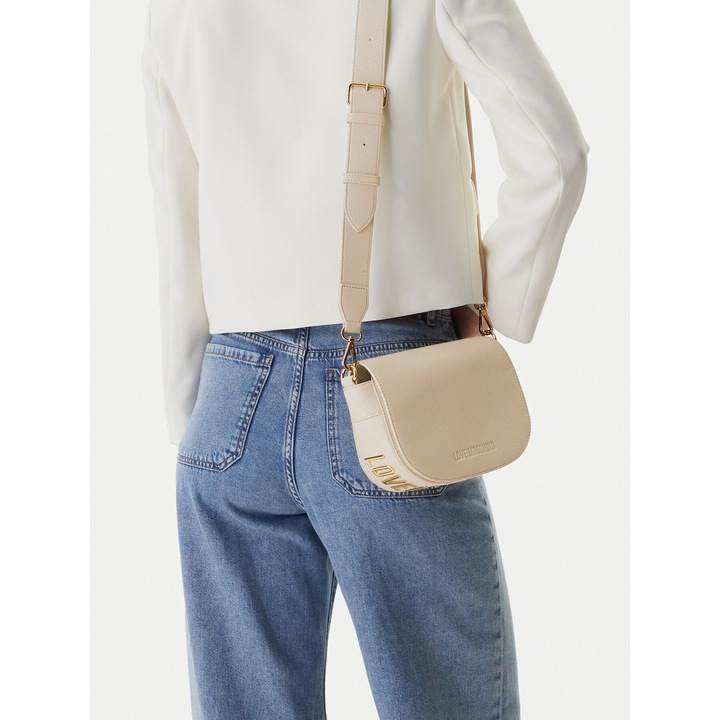 Geanta dama, Love Moschino, piele ecologica, bej, One Size INTL