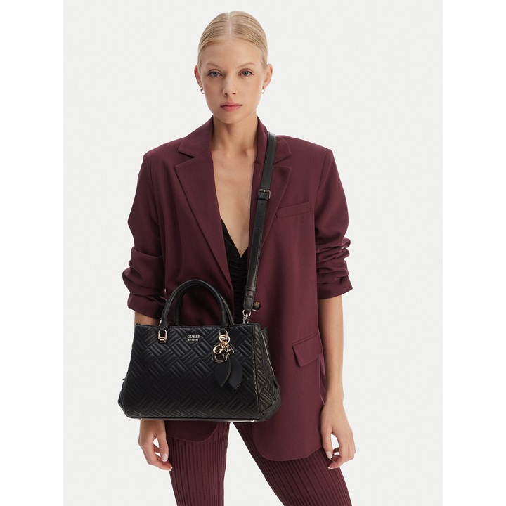 Дамска чанта, Guess, екологична кожа, черна, One Size INTL