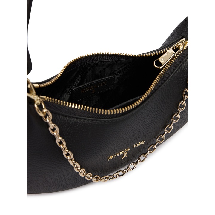 Női táska, Patrizia Pepe, természetes bőr, fekete, One Size INTL