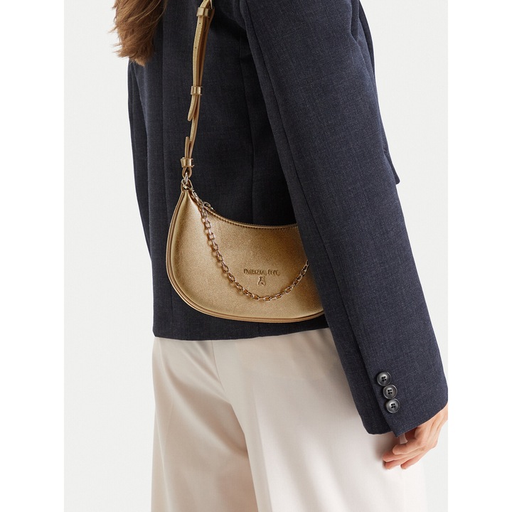 Női táska, Patrizia Pepe, természetes bőr, arany, One Size INTL