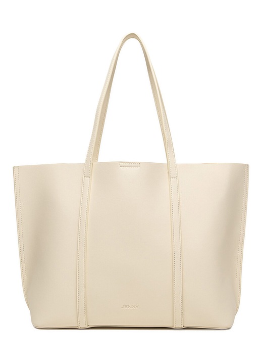 Geanta shopper, Jenny, bej, One Size INTL, material sintetic, constructie rigida