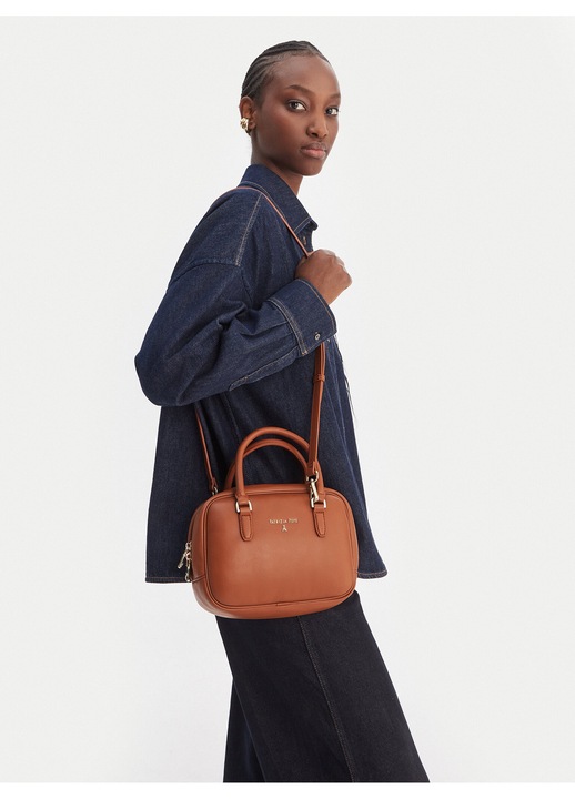 Női táska, Patrizia Pepe, természetes bőr, barna, One Size INTL