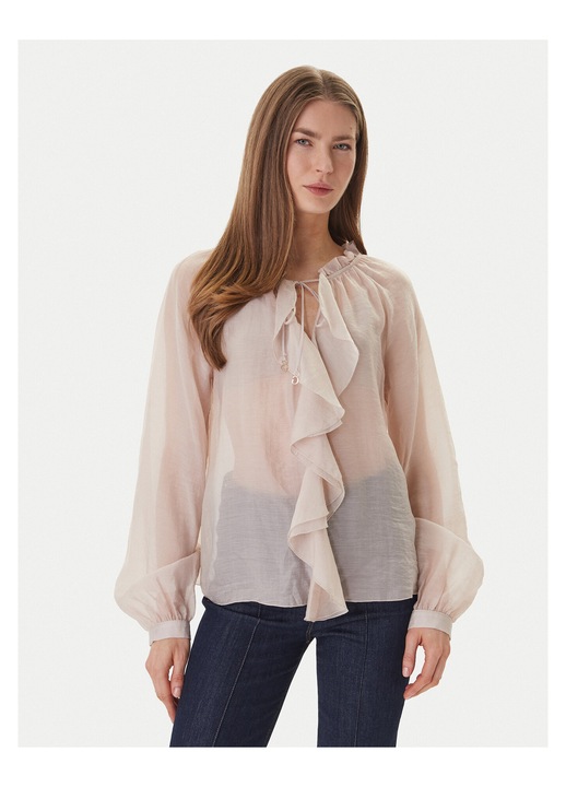 Bluza dama, Guess, 75% lyocell, 25% poliamida, bej, 2XL INTL