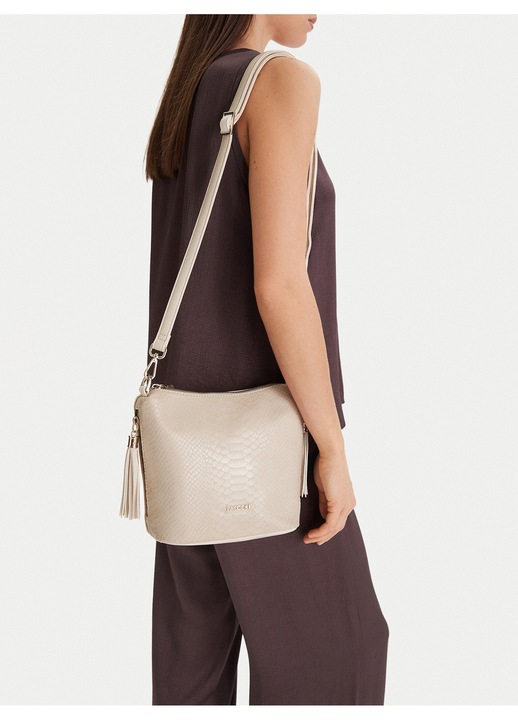 Válltáska, Lasocki, bézs, One Size INTL, szintetikus anyag, rojtokkal