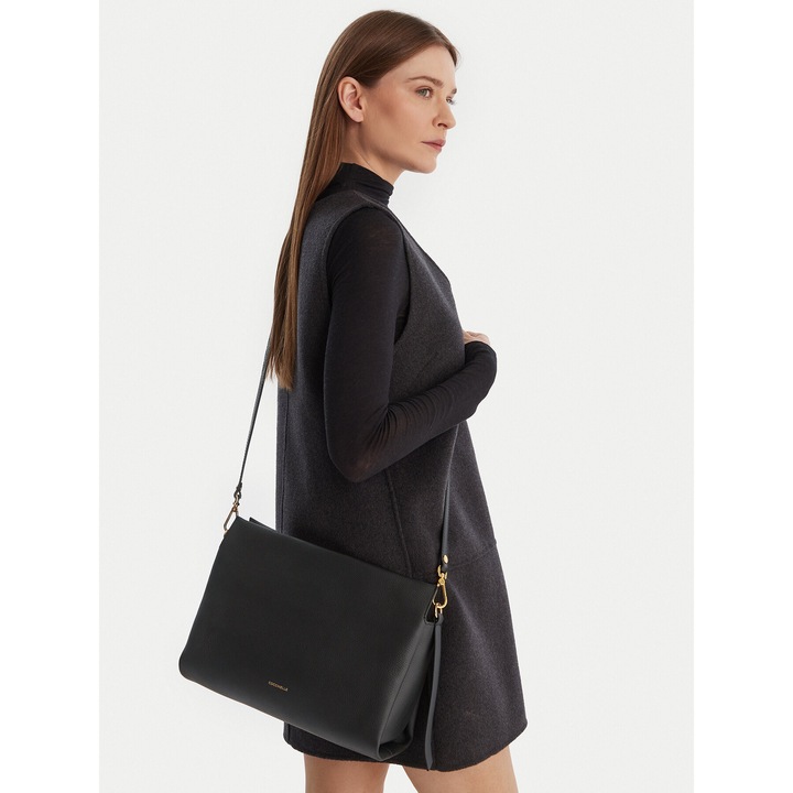 Női táska, Coccinelle, természetes bőr, fekete, One Size INTL